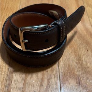 Brooks Brothers Men's Brown Leather Belt